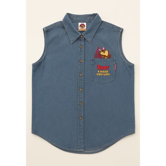 Looney Tunes Jackets & Blazers - Vintage Looney Tunes Taz Devil Denim Vest Embroidered Cartoon Size 18/20W